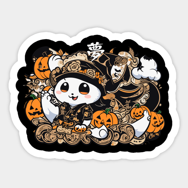 halloween cute rabbit Sticker by Krukido